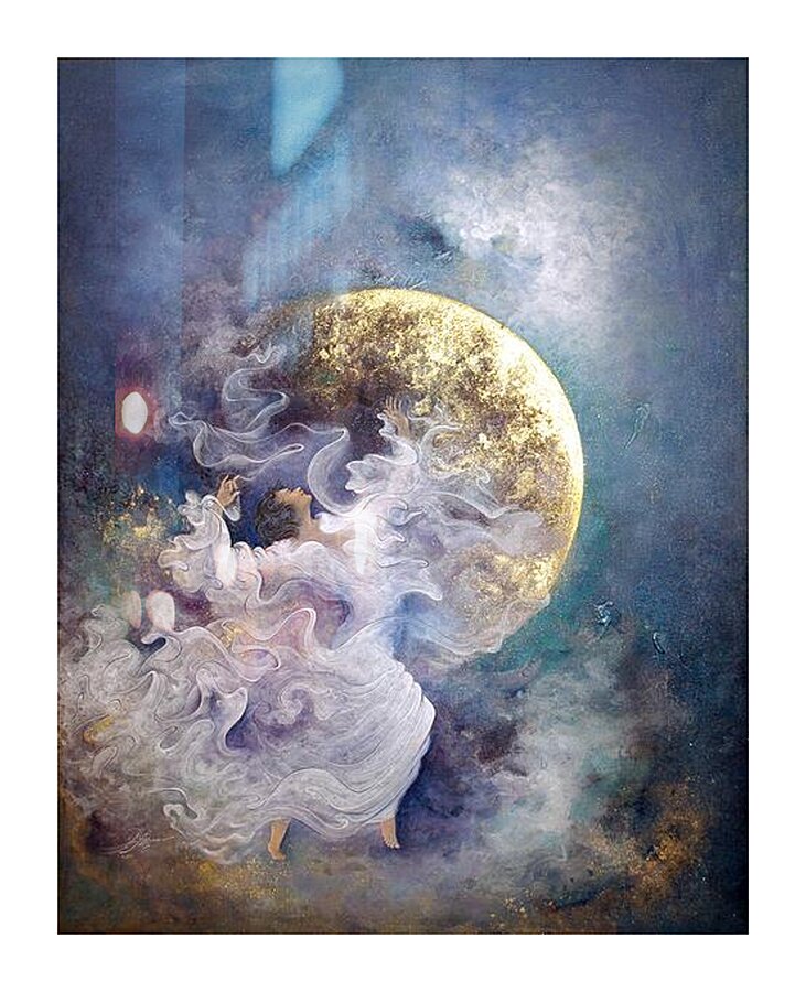 Reaching God Picture Frame print