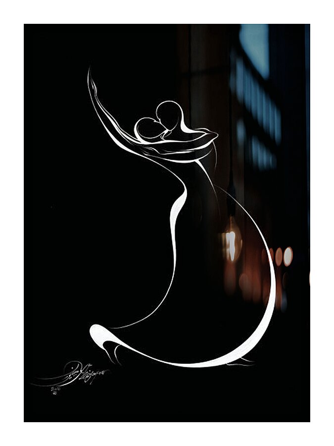 EMBRACE OF LIGHT B Picture Frame print