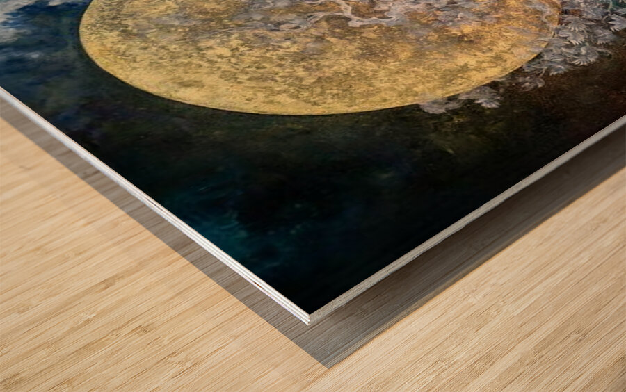 Union with the Moon Wood print