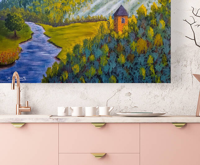 Karl Mieluk Tower Looking Over A Perigord Valley 2022 by Karl Mieluk