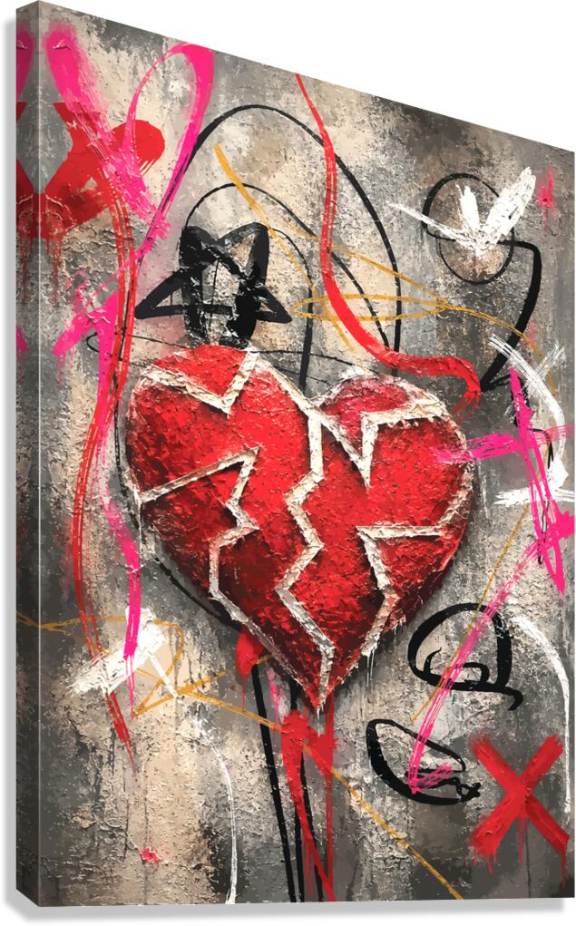 HEART BROKEN Canvas Print