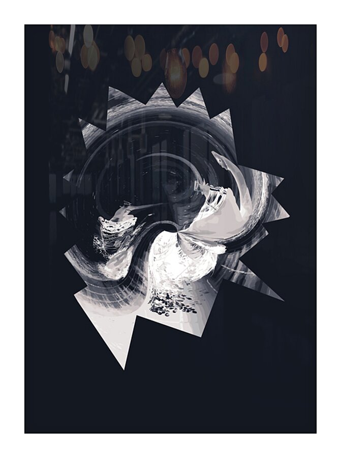 BLACK HOLE Picture Frame print
