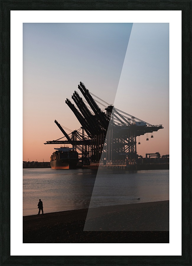 Sunset at the Port Picture Frame print