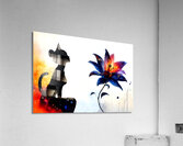 Cat and Flower Acrylic Print