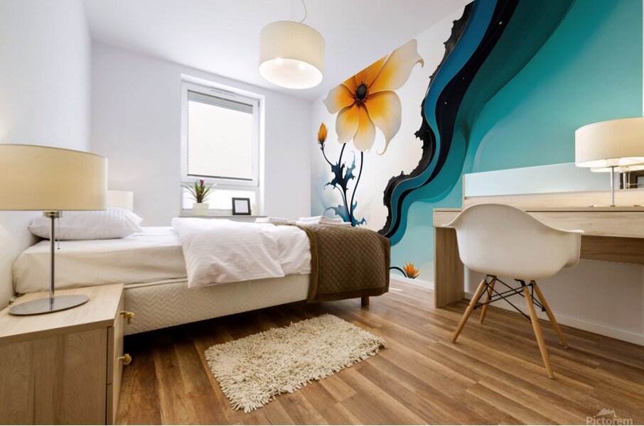 Flower star Mural print