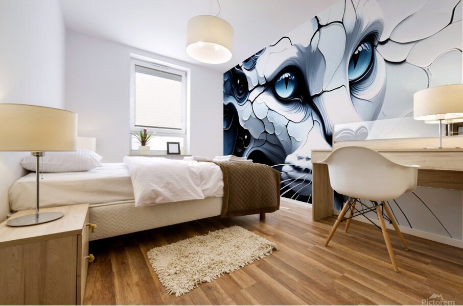 Plaster Cat Mural print