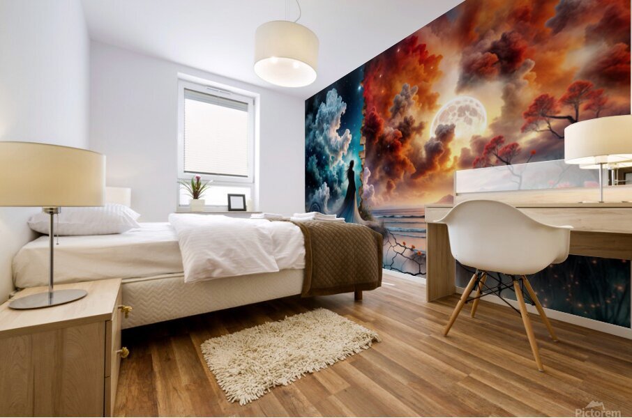 Moonset Mural print