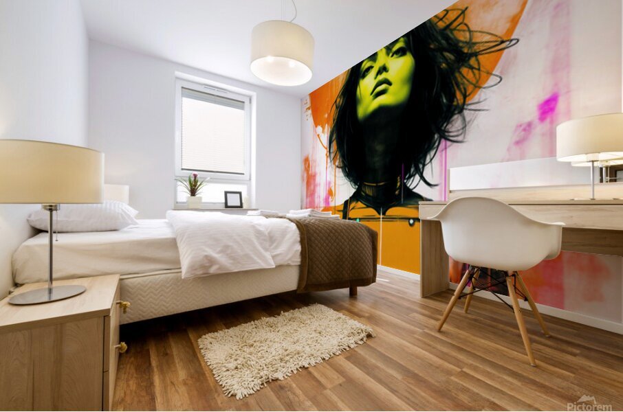 Orange Sun Mural print