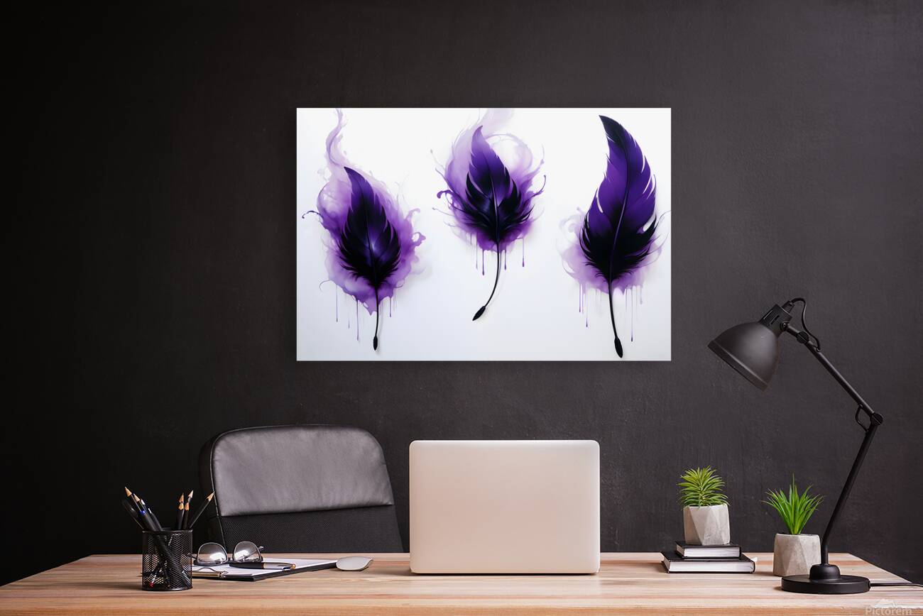 Purple Feathers   Reproduction