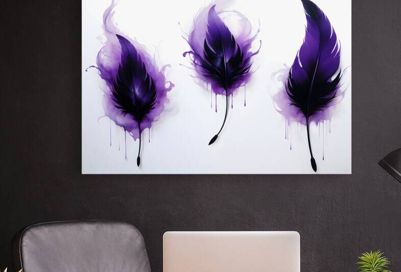 Purple Feathers   Reproduction