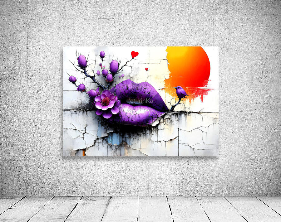 Purple Lips Wall Preview