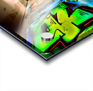 Glowing Grafiti On Decaying Hallway Of Abandoned Luxury Hotel Impression Acrylique