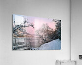 Snowy Sunset On Riversite Acrylic Print