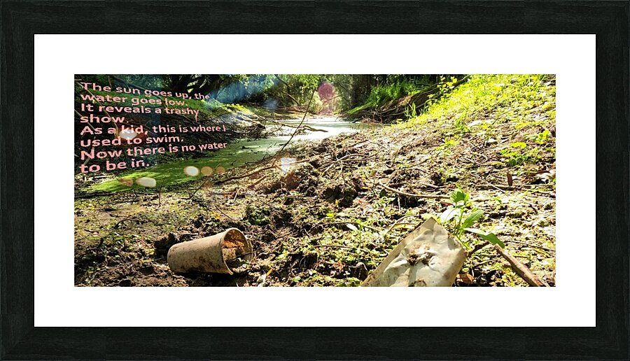 Dry Creek With Poem Impression et Cadre photo