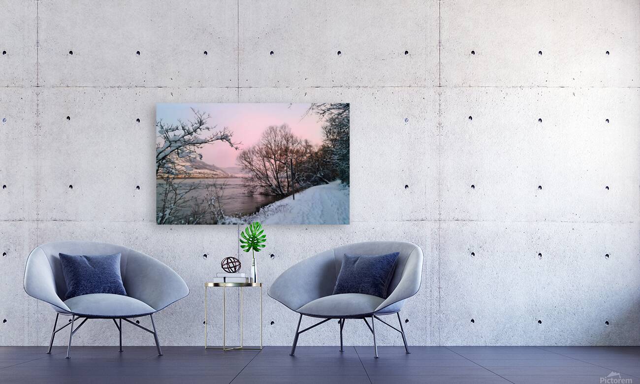 Snowy Sunset On Riversite Reproduction