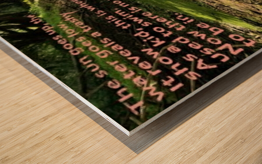 Dry Creek With Poem Impression sur bois