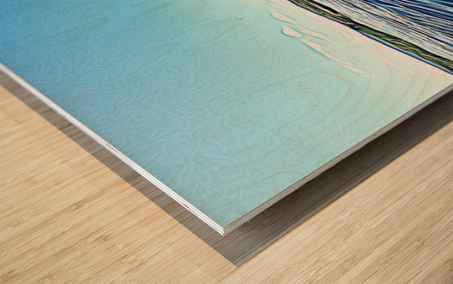 Psychedelic Boat Impression sur bois