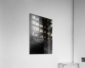 Light Pattern Cast on Concrete Acrylic Print