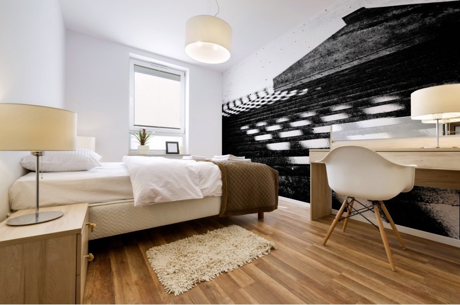 Checkered Light and Shadow Mural print