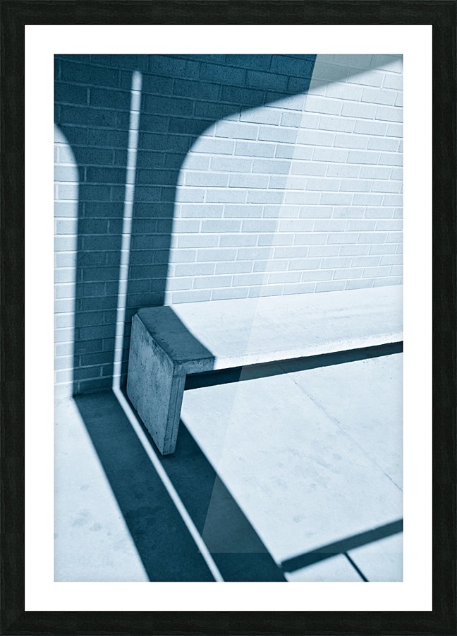 Shadow on a Bench Picture Frame print