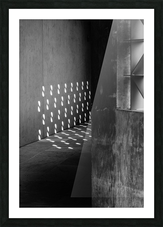 Light Pattern Cast on Concrete Picture Frame print