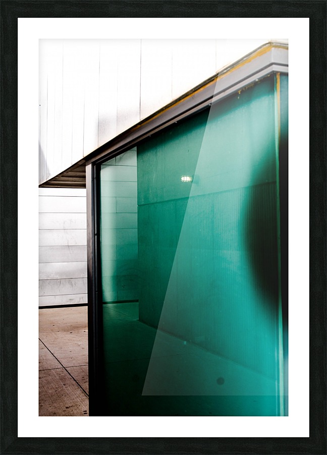 Green Glass Reflection Picture Frame print