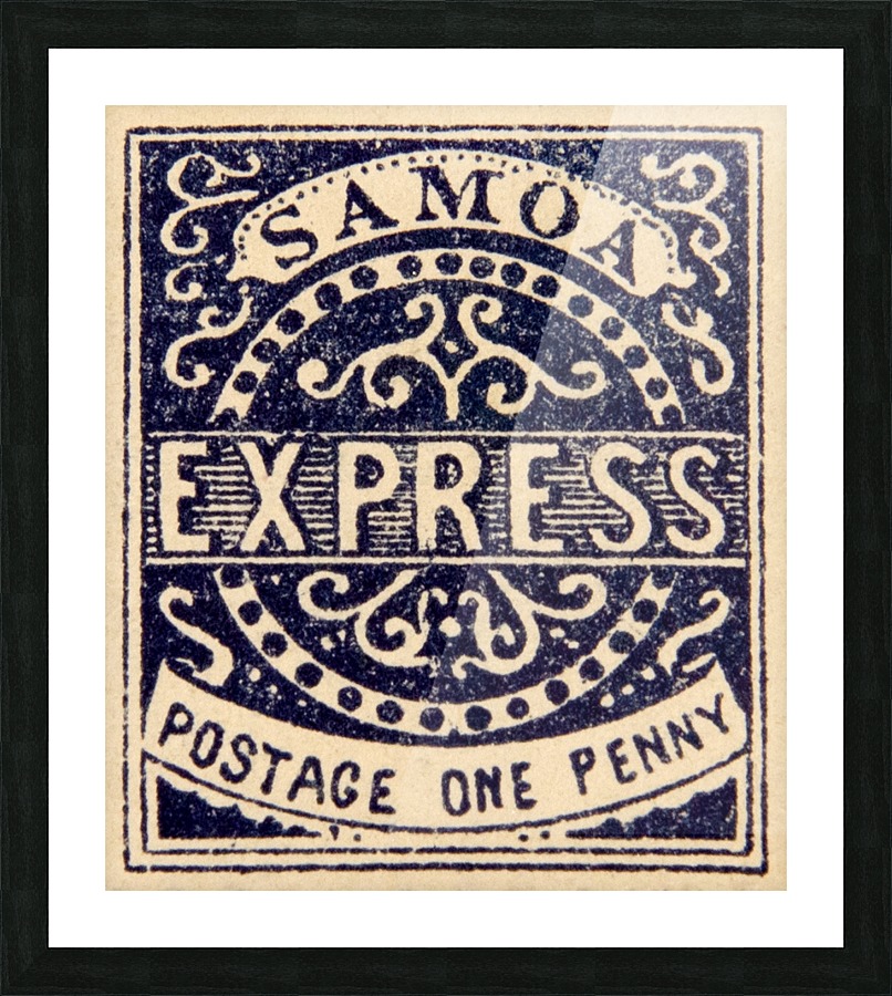 Samoa 2 Stamp Picture Frame print