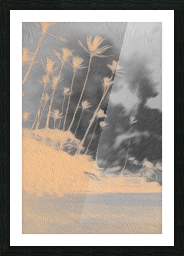 Sunset Palm Trees Picture Frame print