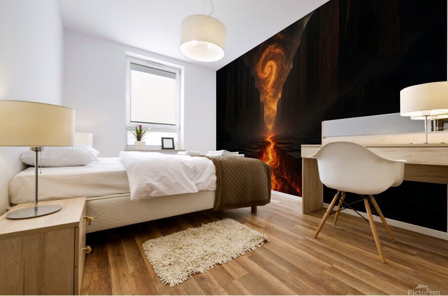 Lava Rift: The Burning Path Mural print