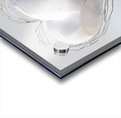  A three dimensional white geometric heart is flo Acrylic print