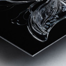 a breathtaking crystal quartz glass sculptu ofdel Metal print