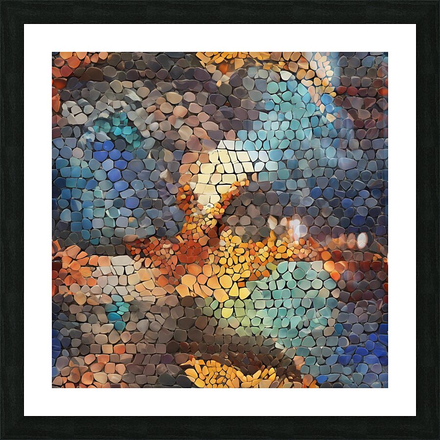 mosaics abstract art Picture Frame print