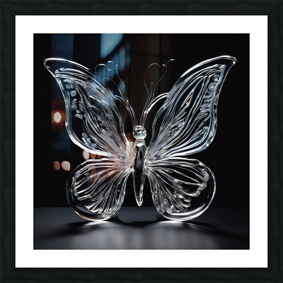 a breathtaking crystal quartz glass sculptu ofdel Picture Frame print