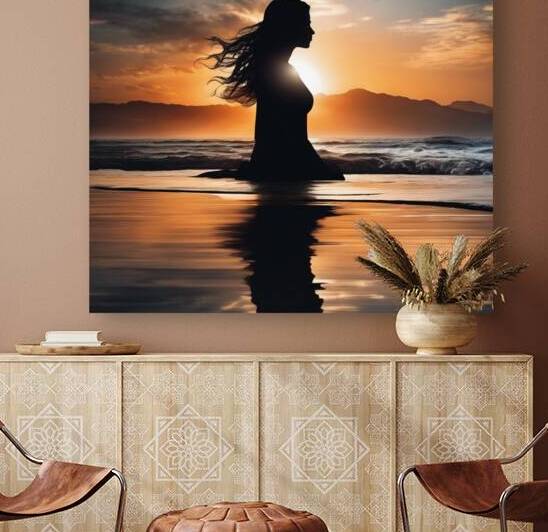A beautiful double exposur silouhette with sunset by faty73