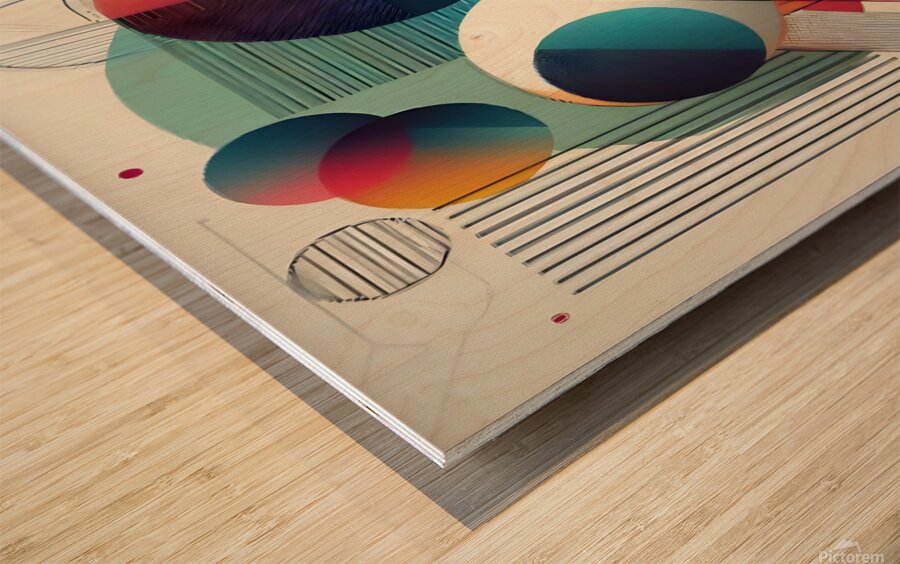 abstract art design 1 Wood print