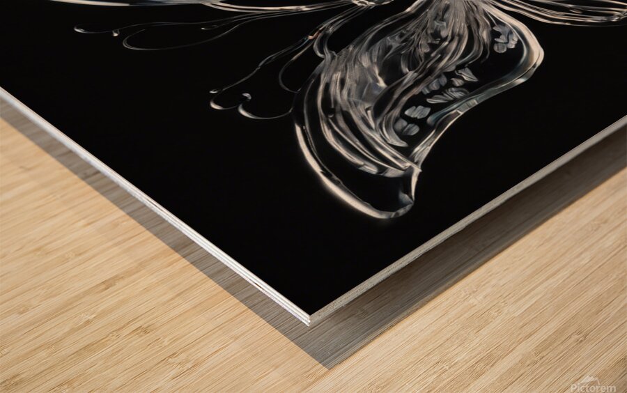 a breathtaking crystal quartz glass sculptu ofdel Wood print