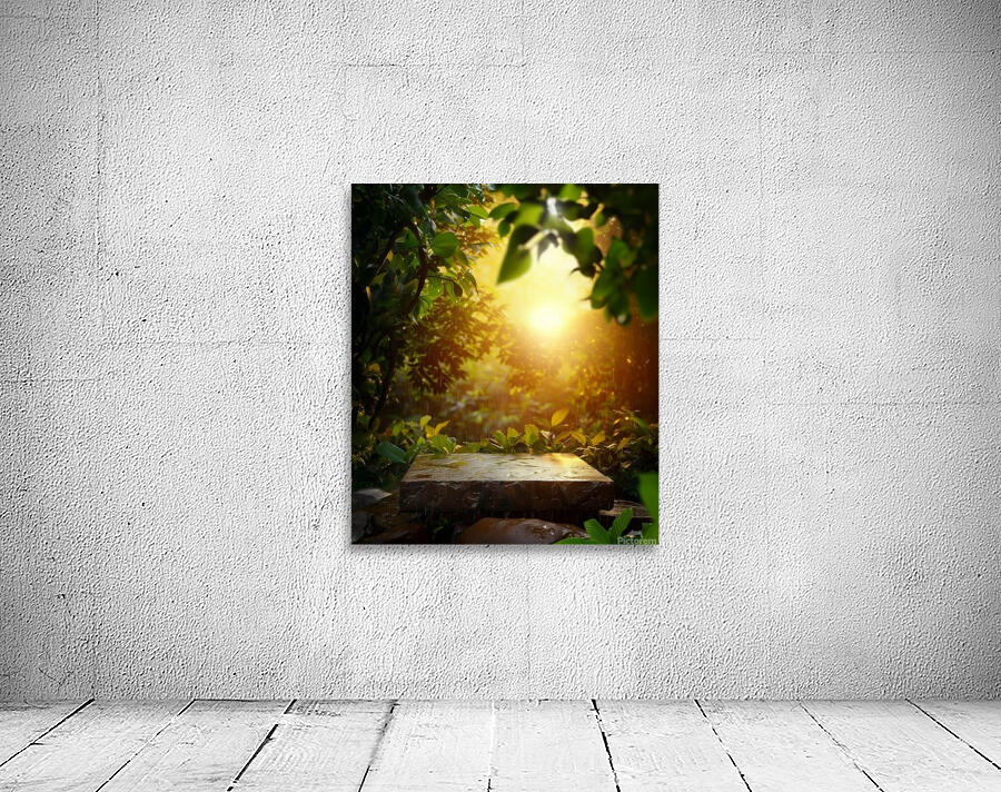 Sunlit Forest Clearing Wall Preview