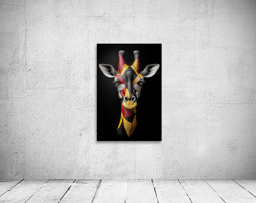 geometric giraffe john print Wall Preview