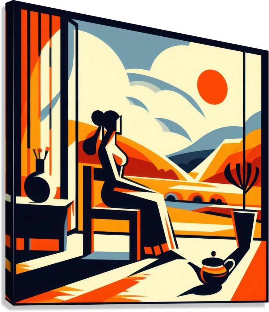 Sitting Alone Canvas Print
