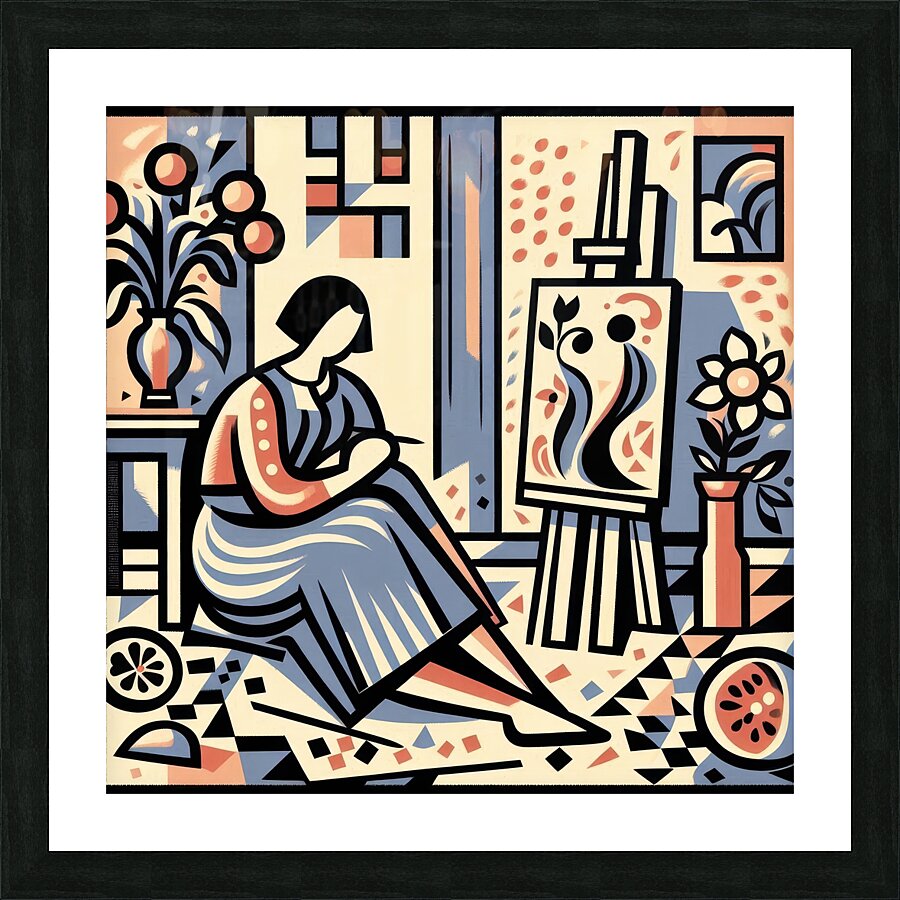 Sitting Alone 1 Picture Frame print