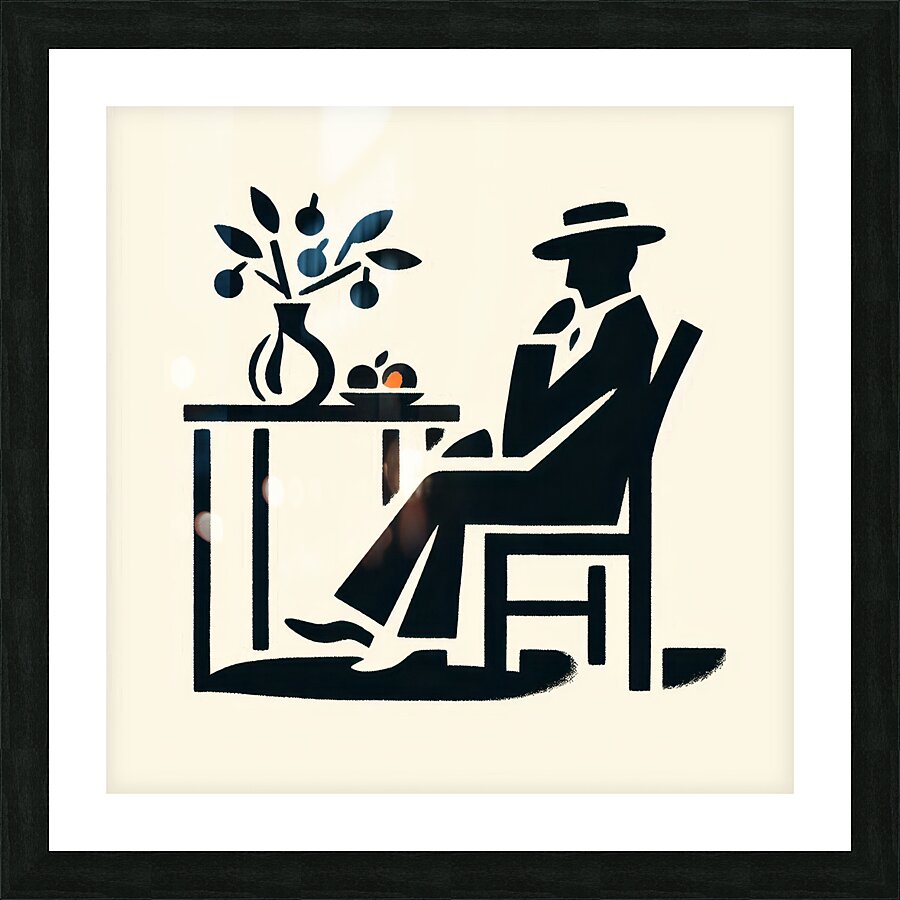 Sitting Alone 3 Picture Frame print