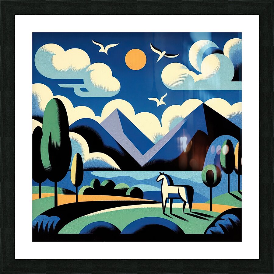the horse Picture Frame print