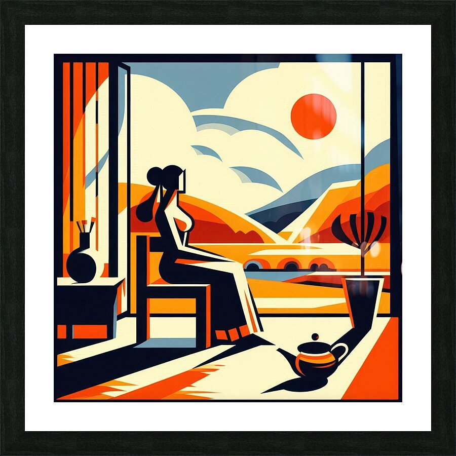 Sitting Alone Picture Frame print