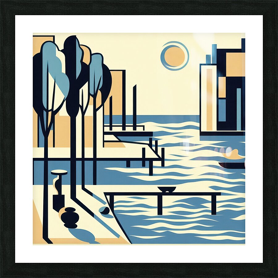 River Picture Frame print