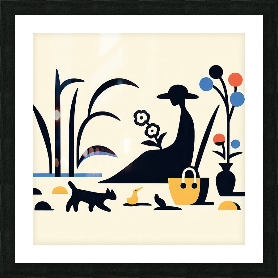 Sitting Alone 2 Picture Frame print