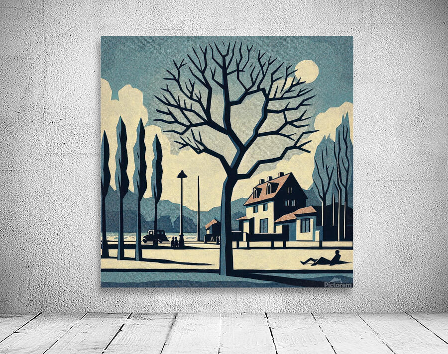 tree on road Wall Preview