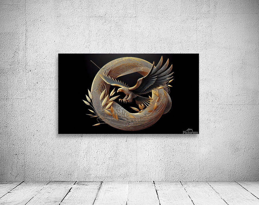 Bird design with black background 2 Wall Preview