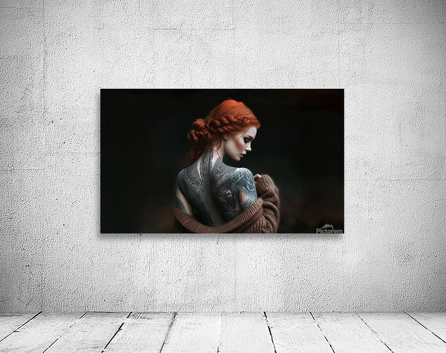 Ginger with a Celtic tattoo Wall Preview