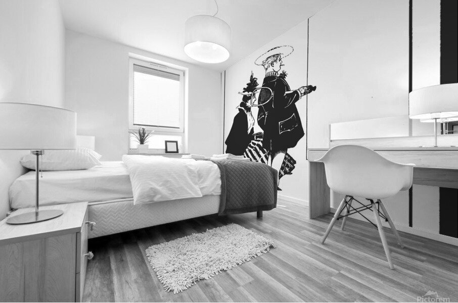 Tennis players Mural print