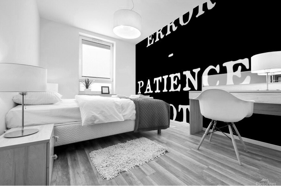 404 error   patience not found Mural print